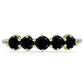 Goldplattierter Silberring mit schwarzem Spinell