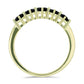 Goldplattierter Silberring mit schwarzem Spinell