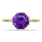 Goldplattierter Silberring mit marokkanischem Amethyst