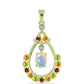 Goldplattierter Silberanhänger mit Welo-Opal und Chakra Turmalin