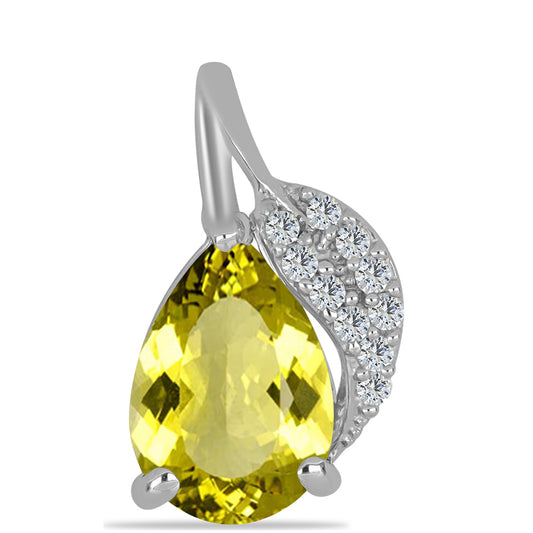 Silberanhänger mit Zitronentopas und weißem Topas