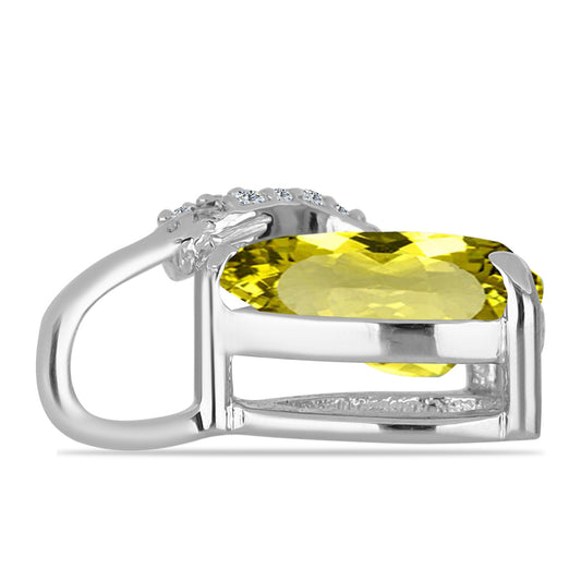 Silberanhänger mit Zitronentopas und weißem Topas