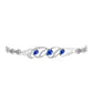 Silberarmband mit australischem blauem Saphir und weißem Topas