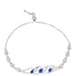 Silberarmband mit australischem blauem Saphir und weißem Topas