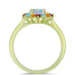 Goldplattierter Silberring mit Welo-Opal und Chakra Turmalin