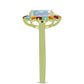 Goldplattierter Silberring mit Welo-Opal und Chakra Turmalin