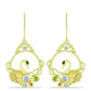 Goldplattierte Silberohrringe mit Welo-Opal und Chakra Turmalin