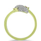 Goldplattierter Silberring mit rotem Diamant und weißem Diamant