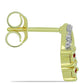 Goldplattierte Silberohrringe mit rotem Diamant und weißem Diamant