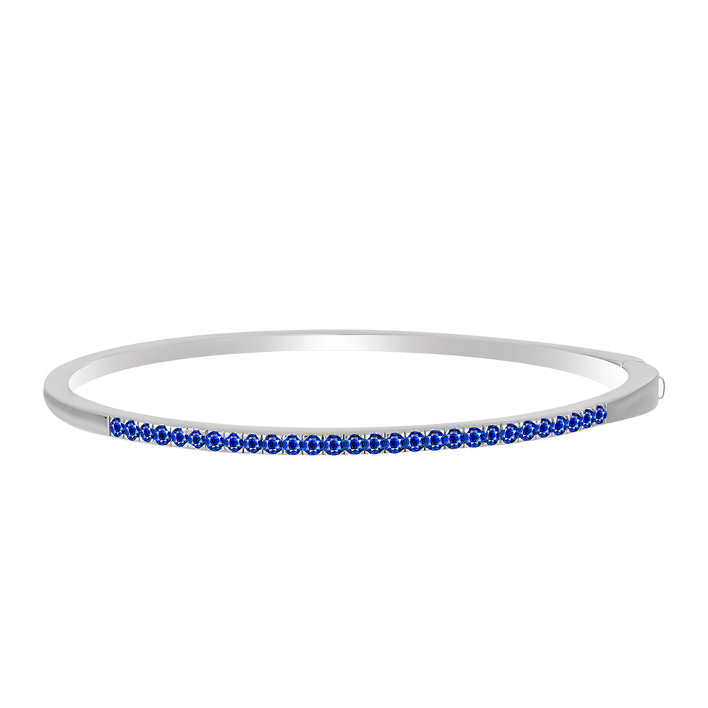 Silberarmreif mit australischem blauem Saphir 1 