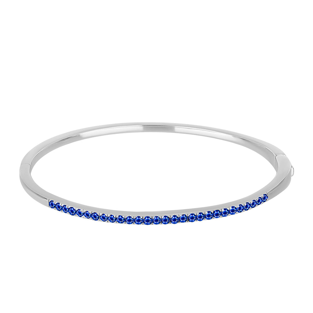 Silberarmreif mit australischem blauem Saphir 2 