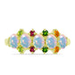 Goldplattierter Silberring mit Welo-Opal und Chakra Turmalin