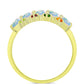 Goldplattierter Silberring mit Welo-Opal und Chakra Turmalin