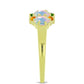 Goldplattierter Silberring mit Welo-Opal und Chakra Turmalin