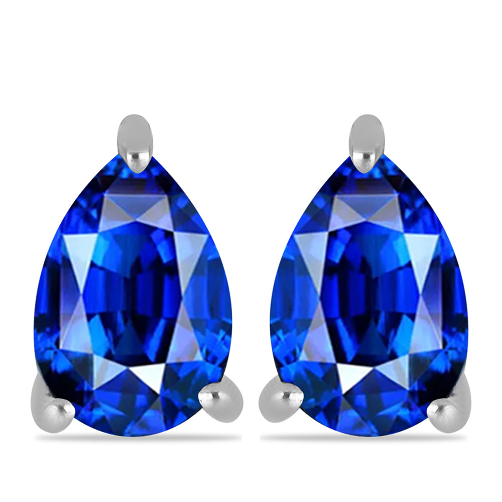Silberohrringe mit australischem blauem Saphir 1 