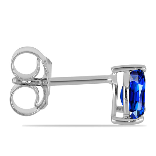 Silberohrringe mit australischem blauem Saphir