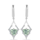Silberohrringe mit grünem Amethyst und weißem Topas