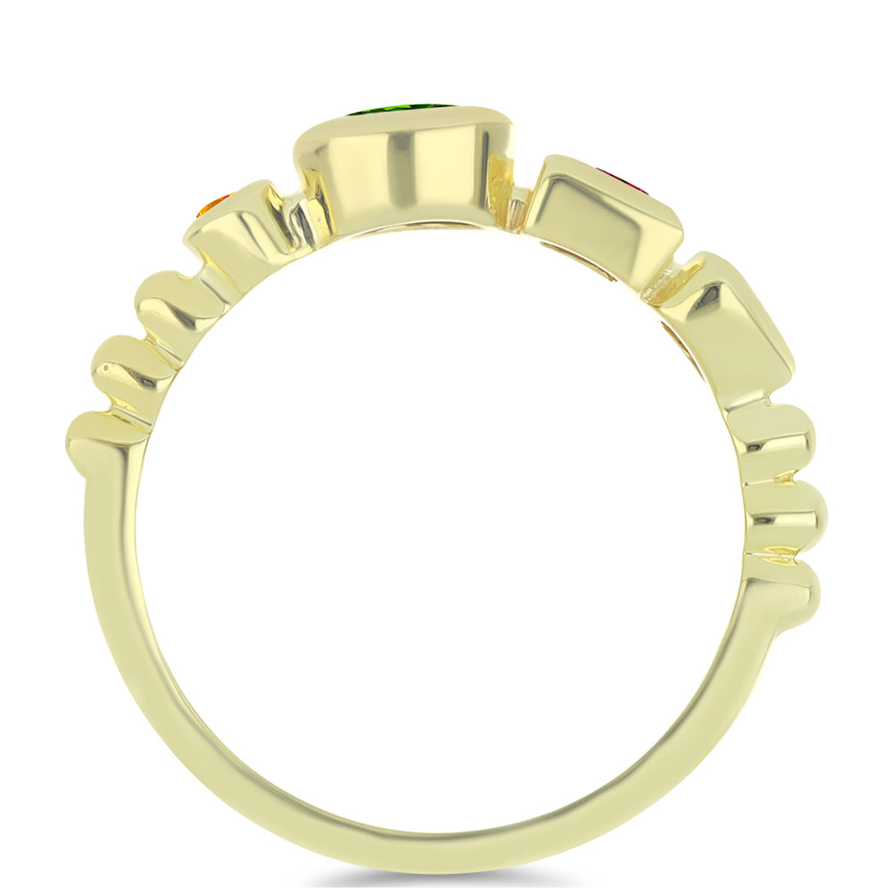 Goldplattierter Silberring mit Chakra Turmalin 3 