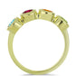 Goldplattierter Silberring mit Chakra Turmalin