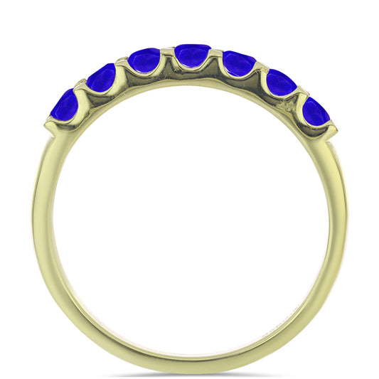 Goldplattierter Silberring mit blauem Achat