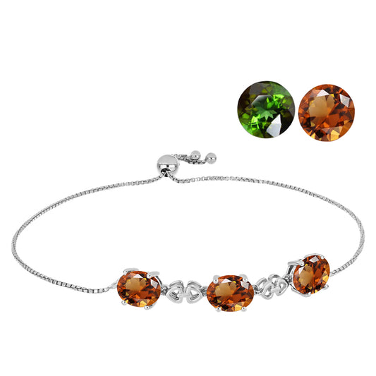 Silberarmband mit zertifiziertem laborgezüchteten Zultanit aus Anatolien