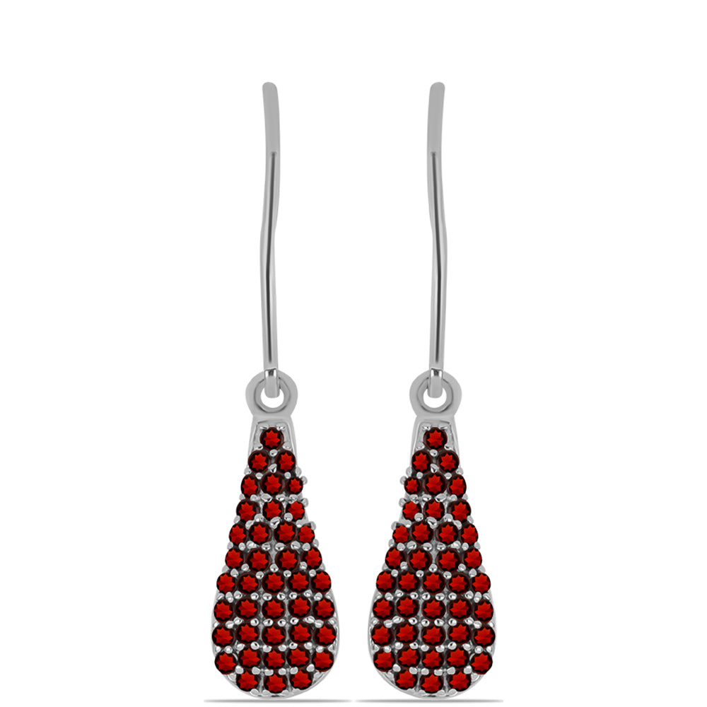 Silberohrringe mit Barton Granat 1 