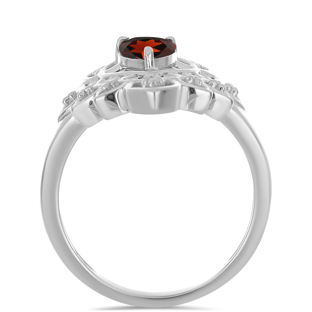 Silberring mit Barton Granat 2 