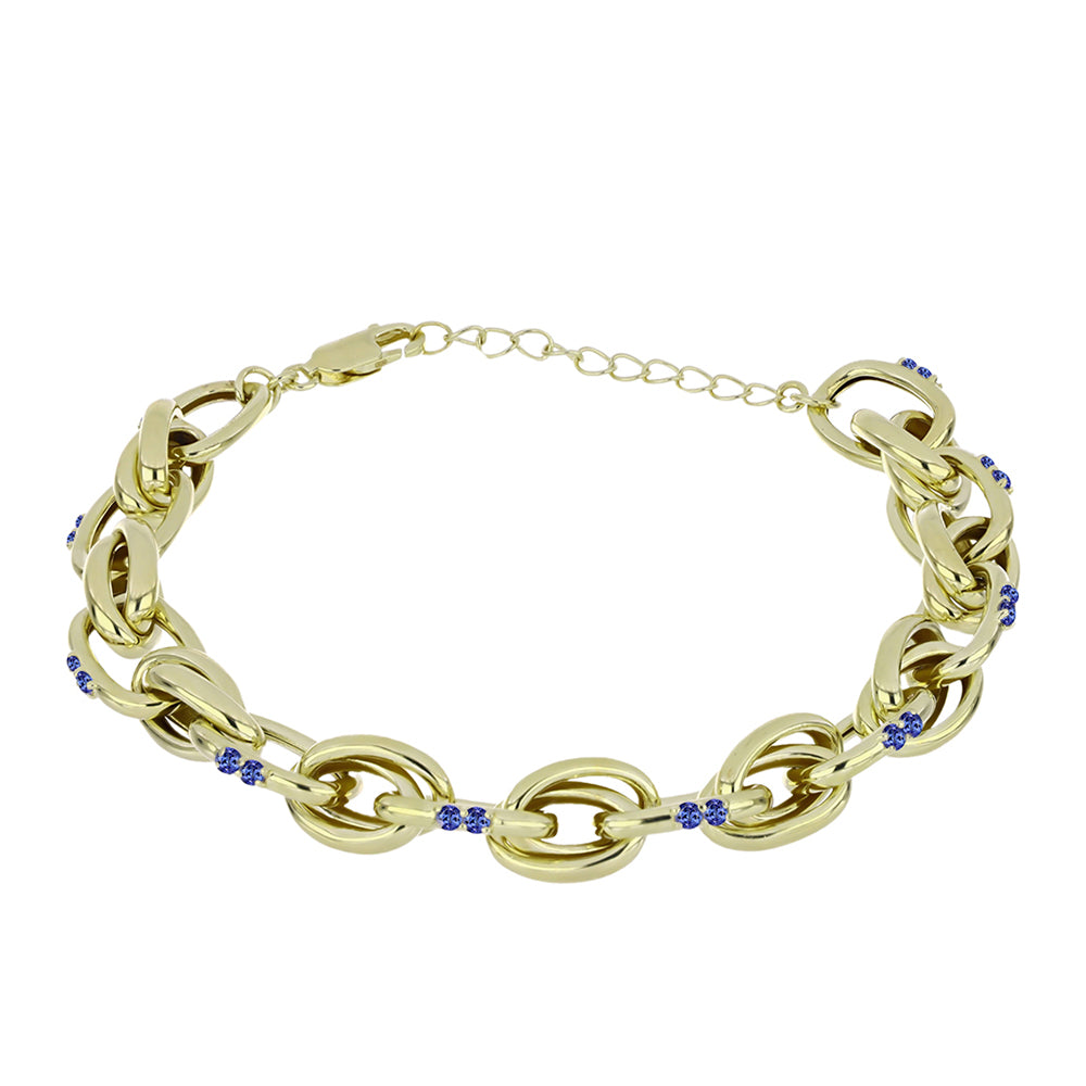 Goldplattiertes Silberarmband mit Tansanit