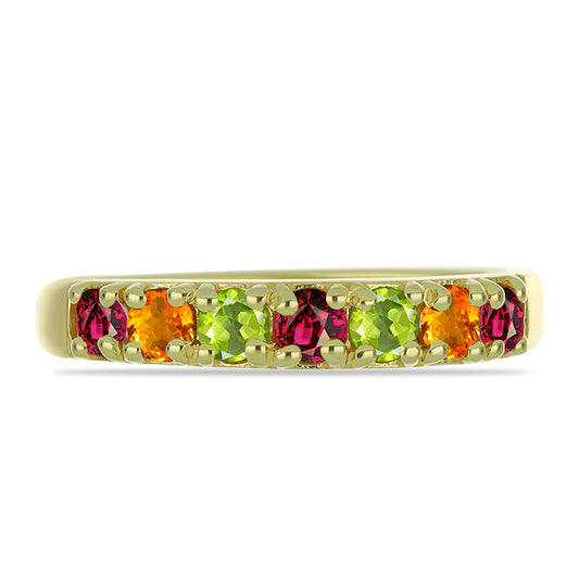Goldplattierter Silberring mit Chakra Turmalin