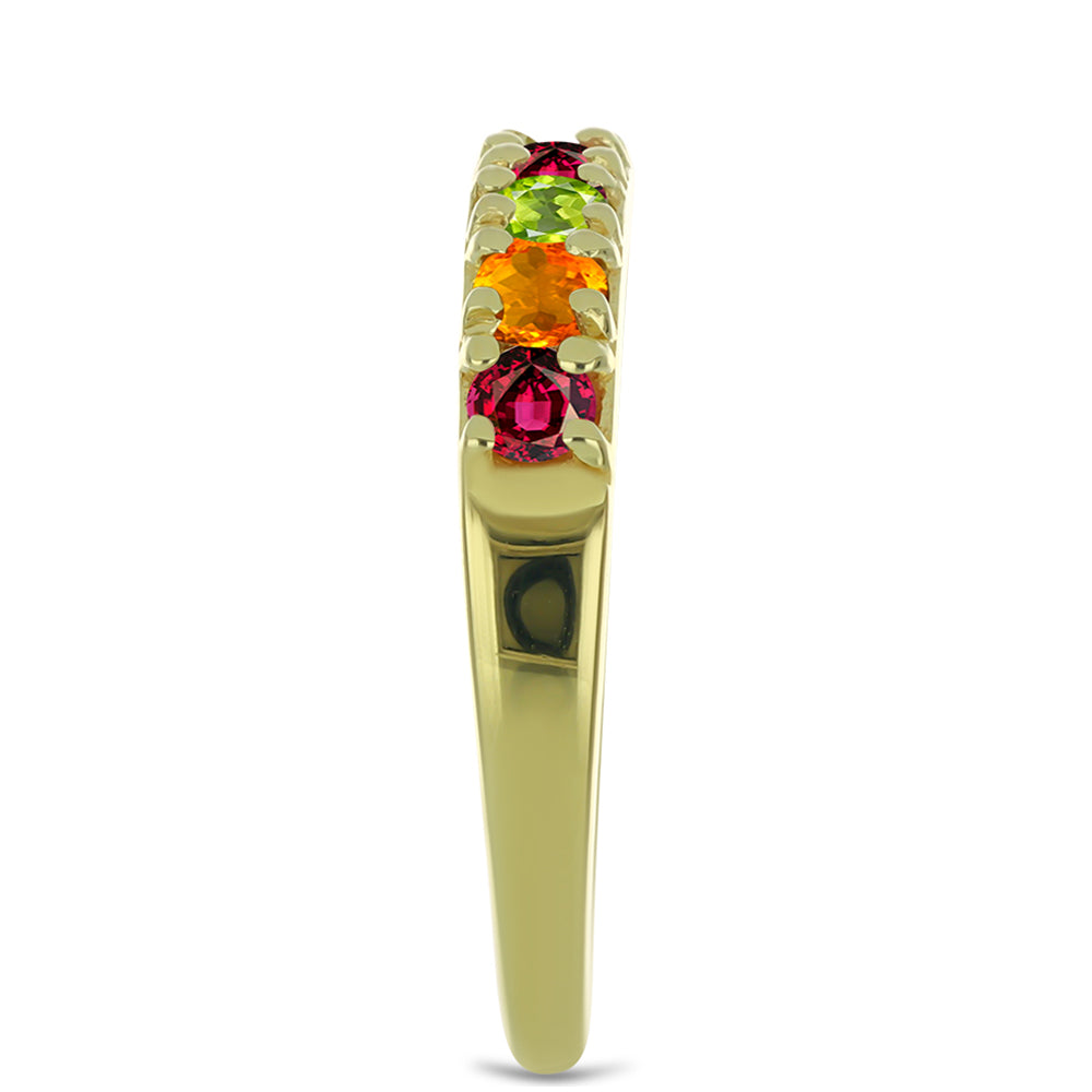 Goldplattierter Silberring mit Chakra Turmalin 4 