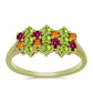 Goldplattierter Silberring mit Chakra Turmalin