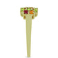 Goldplattierter Silberring mit Chakra Turmalin