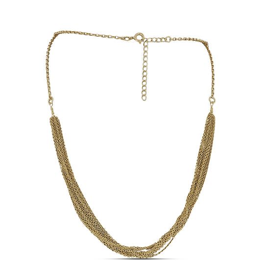 Goldplattierte Silberhalskette