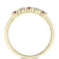 Goldplattierter Silberring mit rotem Diamant und weißem Diamant