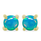 Goldplattierte Silberohrringe mit äthiopischem Paraiba-Blauopal