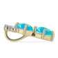 Goldplattierter Silberanhänger mit äthiopischem Paraiba-Blauopal und weißem Topas
