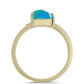 Goldplattierter Silberring mit äthiopischem Paraiba-Blauopal und weißem Topas