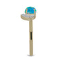 Goldplattierter Silberring mit äthiopischem Paraiba-Blauopal und weißem Topas