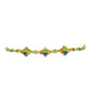 Goldplattiertes Silberarmband mit regenbogenfarbenem Rosebery Saphir