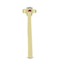Goldplattierter Silberring mit rotem Diamant und weißem Diamant