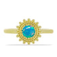 Goldplattierter Silberring mit äthiopischem Paraiba-Blauopal