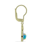 Goldplattierte Silberohrringe mit äthiopischem Paraiba-Blauopal und weißem Topas