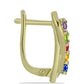 Goldplattierte Silberohrringe mit regenbogenfarbenem Rosebery Saphir