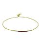 Goldplattiertes Silberarmband mit rotem Diamant und weißem Diamant