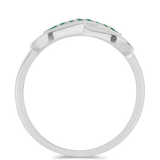 Silberring mit brasilianischem Smaragd
