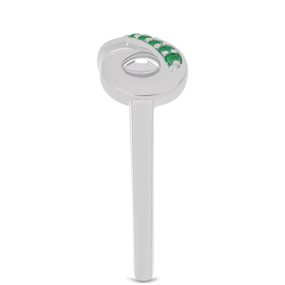 Silberring mit brasilianischem Smaragd 4 