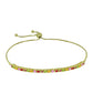 Goldplattiertes Silberarmband mit regenbogenfarbenem Rosebery Saphir