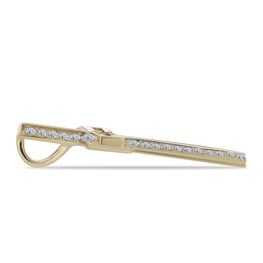 Goldplattierter Silberanhänger mit regenbogenfarbenem Rosebery Saphir und weißem Topas