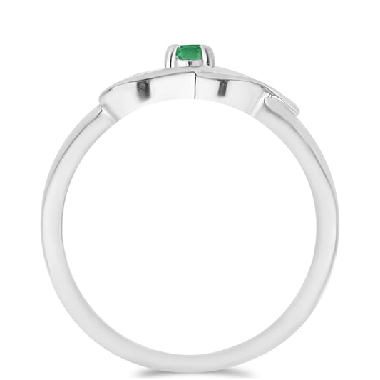 Silberring mit brasilianischem Smaragd