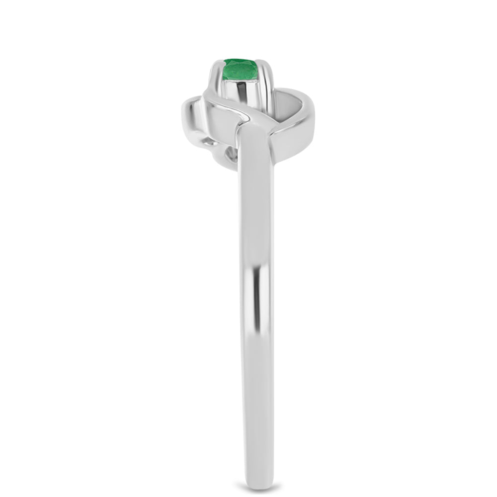 Silberring mit brasilianischem Smaragd